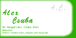 alex csuba business card